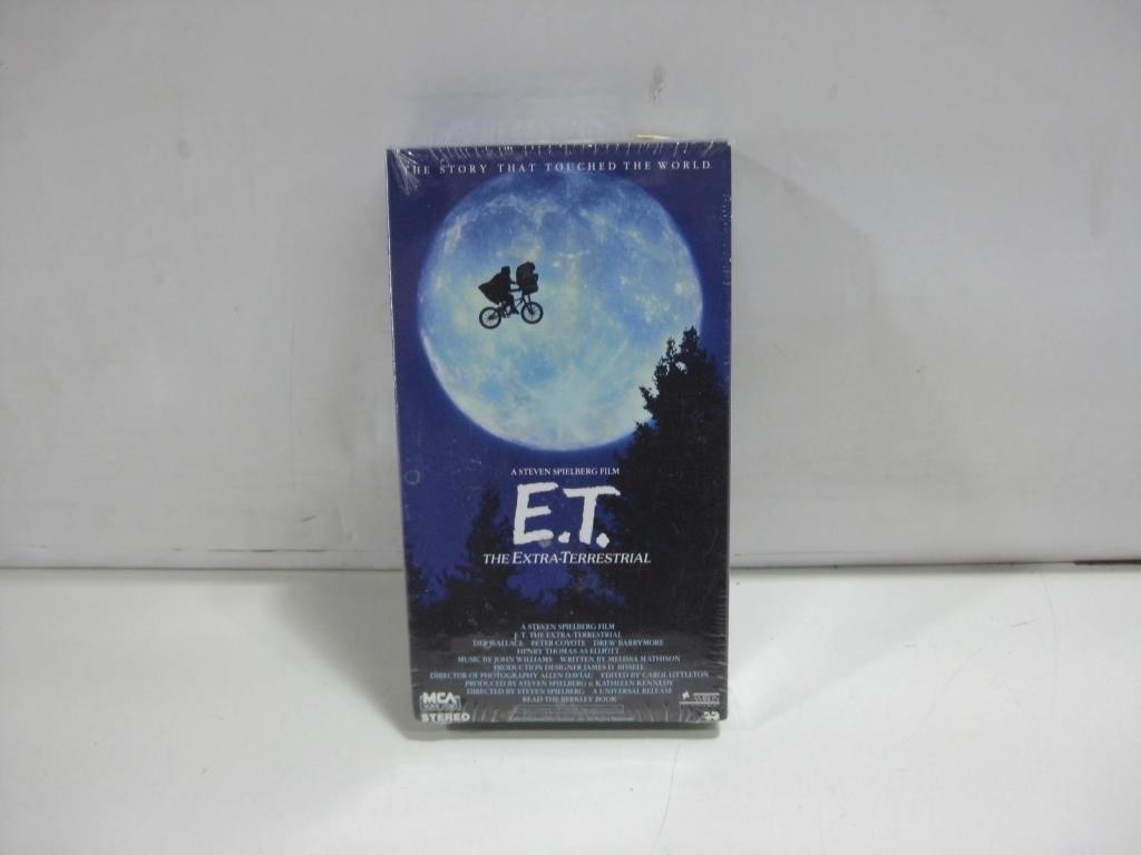 NOS Vtg E.T. VHS Tape W/ Green Tab