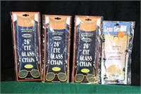 Collection of 4 Eye Glass Necklace Chain