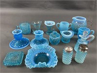 Fenton Blue Hobnail Lot