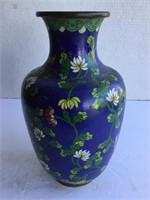 Antique Floral Cloisonne Vase