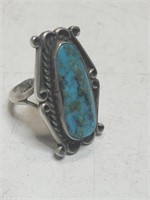 Southwest silver and turquoise ring.