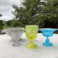 Group of Four Glassware Pieces - One Vaseline