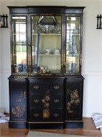 Oriental style china cabinet NO Contents, 46"W x