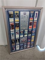 Framed 25 Years of Super Bowl Print