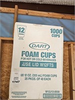 Box of 1000 12oz Foam Cups