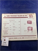Vintage Sams Photofact Folder No 923 TVs
