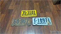 OREGON AND NEBRASKA LICENCE PLATES