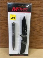 MTech Folding Knife + Tactical  Pen