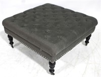 Powell tufted & upholstered ottoman