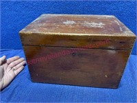 Antique Sewing-Writing Box with contents (good sz)