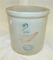 Antique Red Wing Union Stoneware Company #2 Crock.