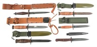 MODERN REPLICA WWI & WWII FIGHTING KNIVES LOT OF 6
