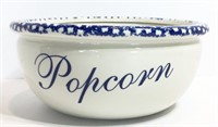 Ceramic Popcorn Bowl with Sponged