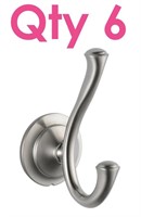 Qty 6- Delta Double Robe Hook