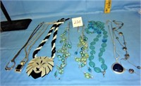 several necklaces