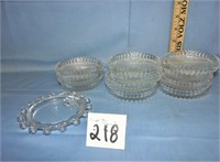 several glass coasters