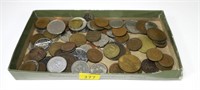 Lot of foreign and US. coins, 83 pcs.