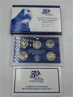 2003 US Mint proof set coins state quarters