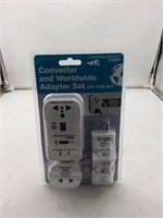 Converter and worldwide adapter set