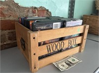 Wood Box of DVDs