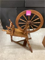 Early Flax Spinning Wheel