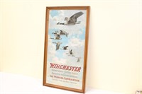 Vintage Winchester advertising poster framed