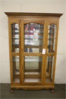 LIGHTED CURIO CABINET WITH 5 GLASS SHELVES