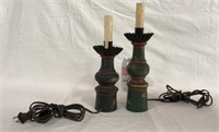 Electric Wooden Candle Sticks