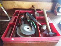 Pipe wrench, grinding wheels, hammers, etc.