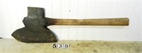 Signed (???) dbl.-lugged extended poll broad axe,