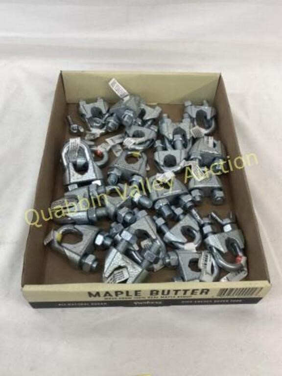ASSORTED HEAVY DUTY CABLE CLAMPS