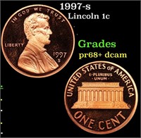 Proof 1997-s Lincoln Cent 1c Grades GEM++ Proof De