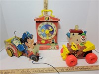 4 vtg Fisher Price toys - Perky Pot, Mickey Mouse