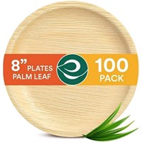 ECO SOUL 8" Round Microwave Safe Disposable Palm L