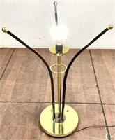 Mid Century Modern Gold & Black Floor Table Lamp