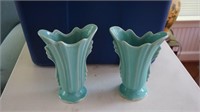 Teal USA Fan Vase