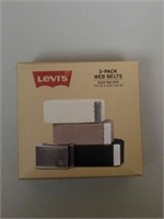 (N) Levi's mens Cut to Fit 3 Pack Web Belt With Bu