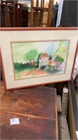 Framed Watercolor Signed by Artist