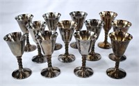 Set of 12 FB Rogers Silver Plated Wine Goblets