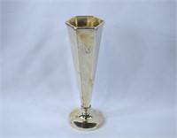 1887 Lawrence B Smith Nickel Silver Fluted Vase