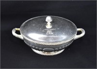 US Navy Silver Soldered Covered Casserole