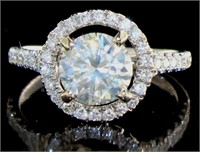 14k Gold 2.16 ct GIA Round Brilliant Diamond Ring