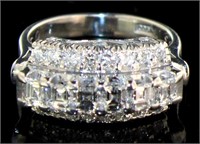 Platinum 1.21 ct Asscher Cut VVS Diamond Ring