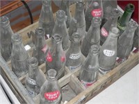 Vintage Pop Bottles in Wert's Wood Case