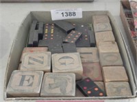 Vintage Wood Blocks & Dominos