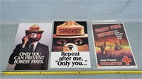 3- Smokey the Bear Posters/ Papers