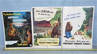 3- Large Smokey the Bear Posters