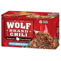 Wolf Brand No Beans Chili 6PK $25