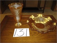 Bowls & Vase Carnival Glass