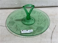 Depression Glass Handled Serving Tray